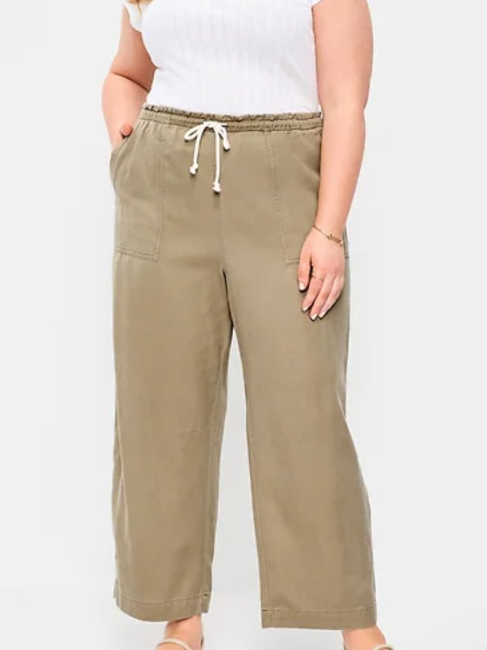 High-Waisted Utility Ankle Pants